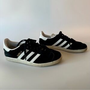 ADIDAS Gazelle ADV Shoes Black Suede White Stripes Size 7 UK 5.5